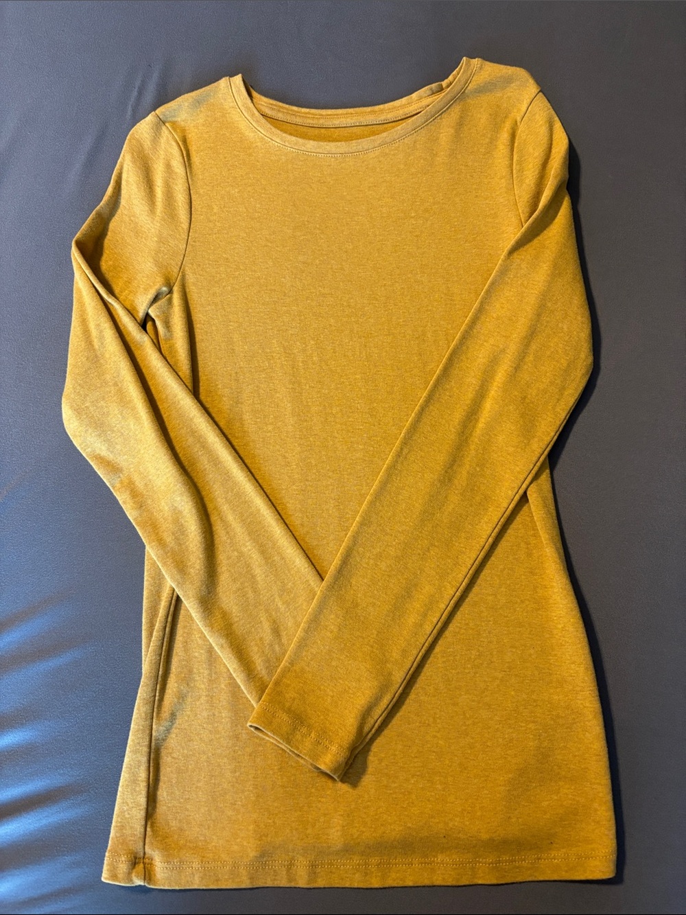 a new day Long Sleeve Crewneck Top - Mustard Yellow